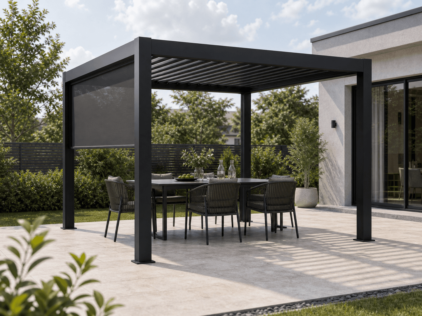 Aluminum-look Outdoor Pergola view 5