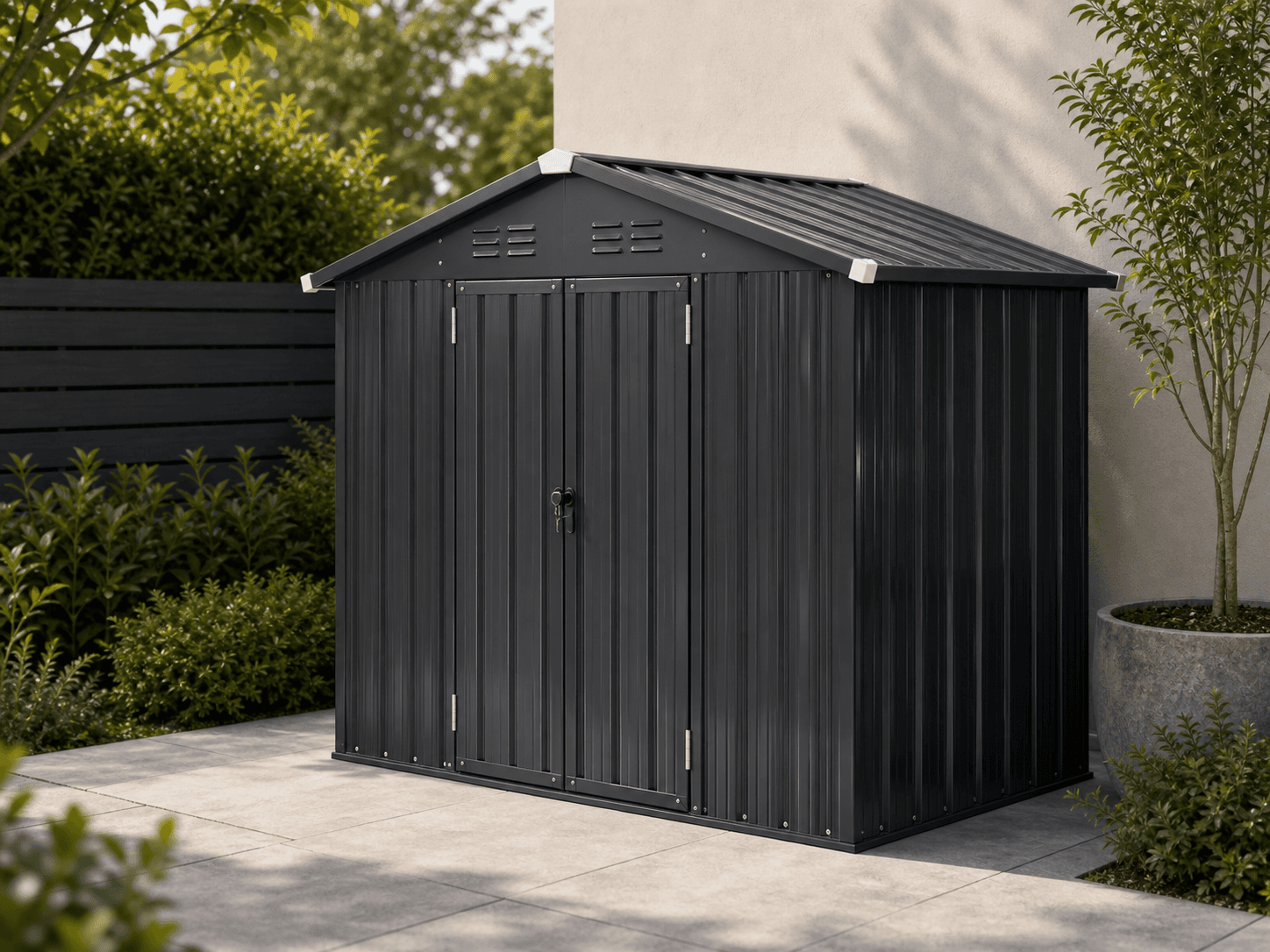 Gable Roof Metal Storage Shed view 3