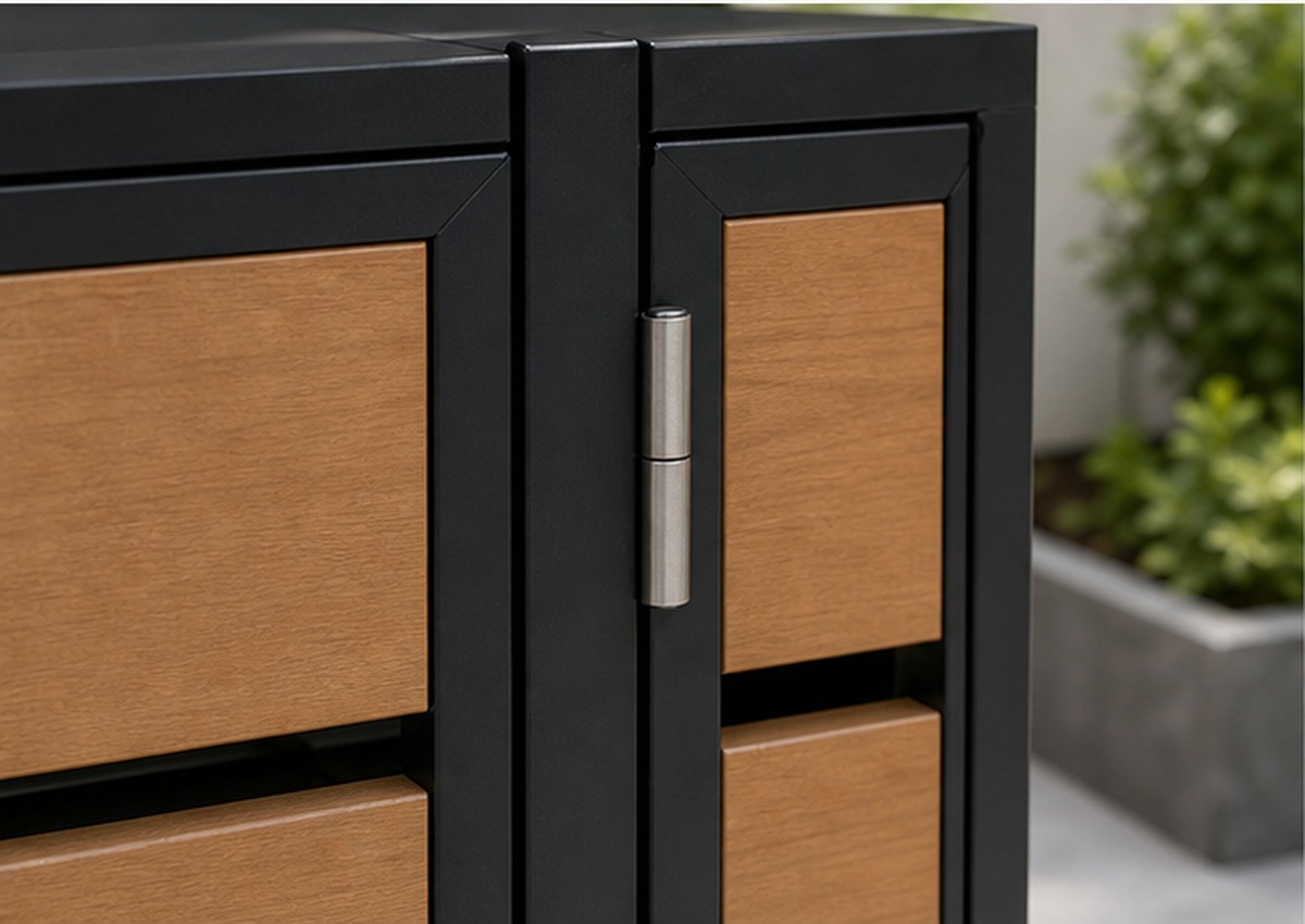 Double Outdoor Bin Storage Enclosure view 6