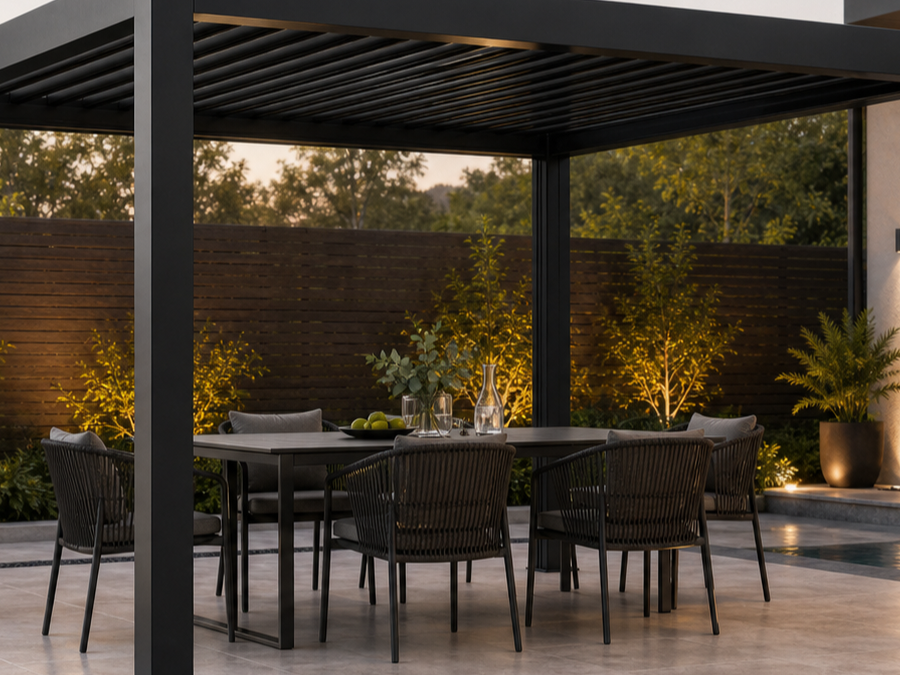 Aluminum-look Outdoor Pergola view 7