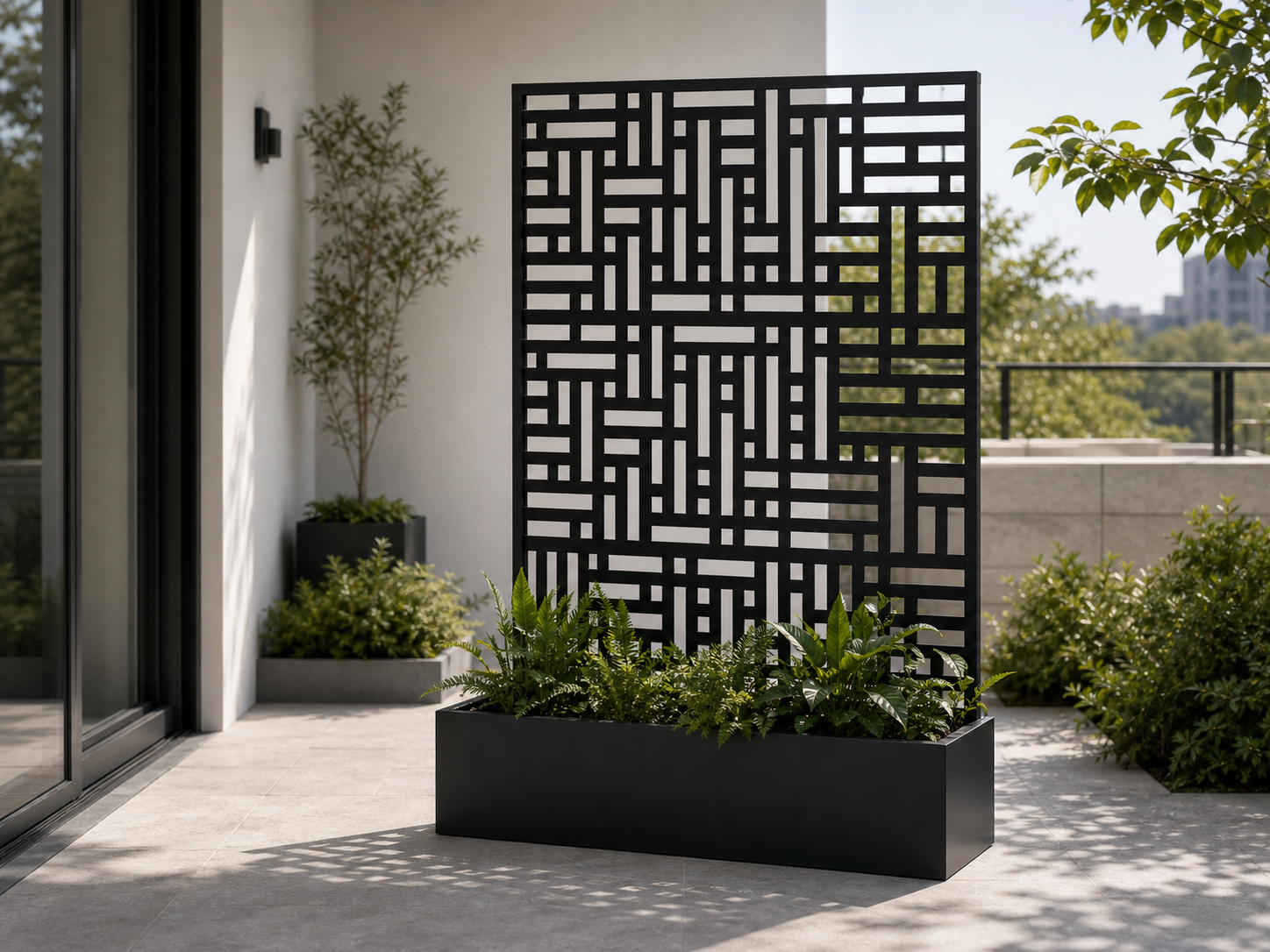 Decorative Privacy Screen Planters