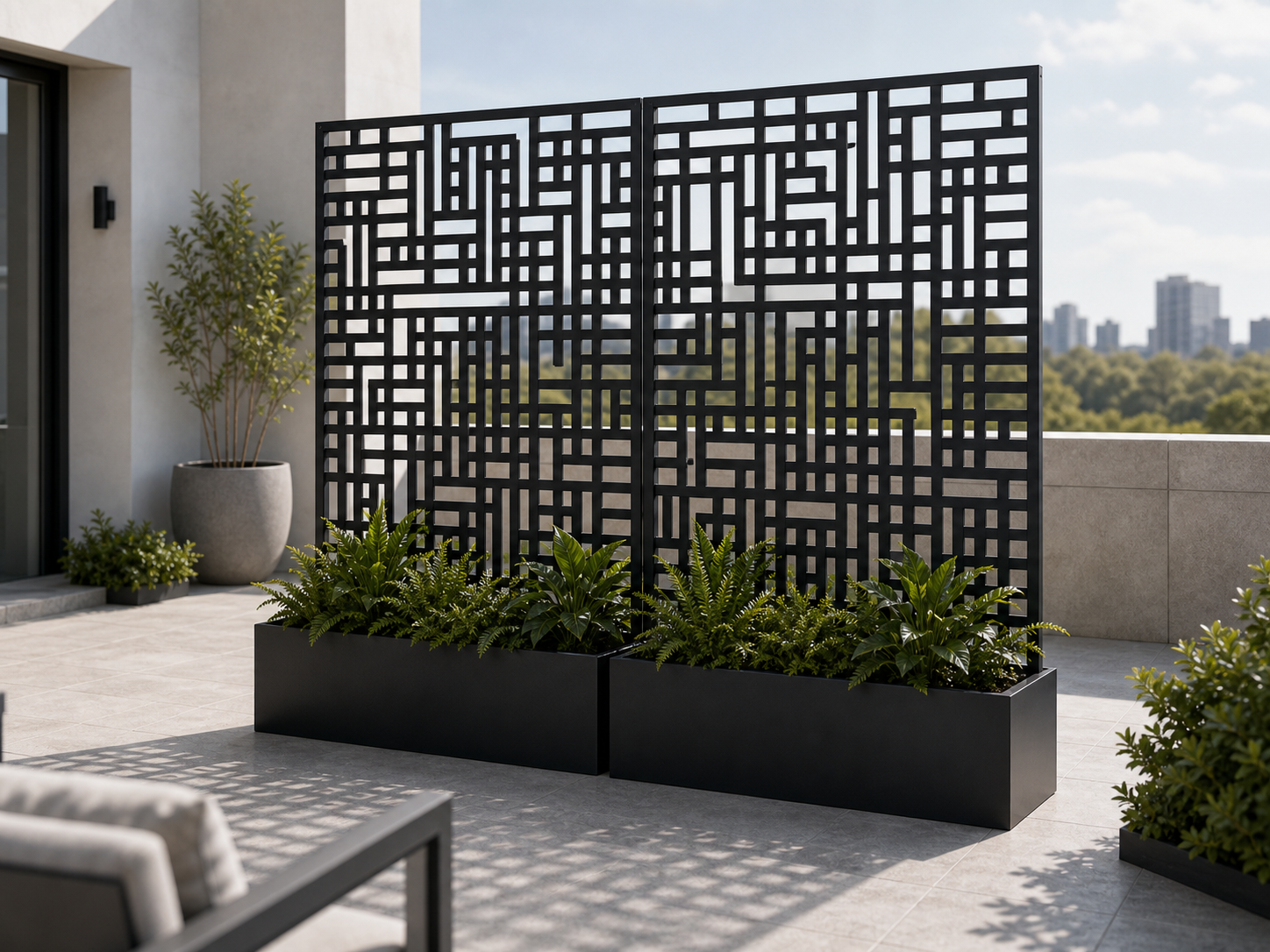 Decorative Privacy Screen Planter view 4