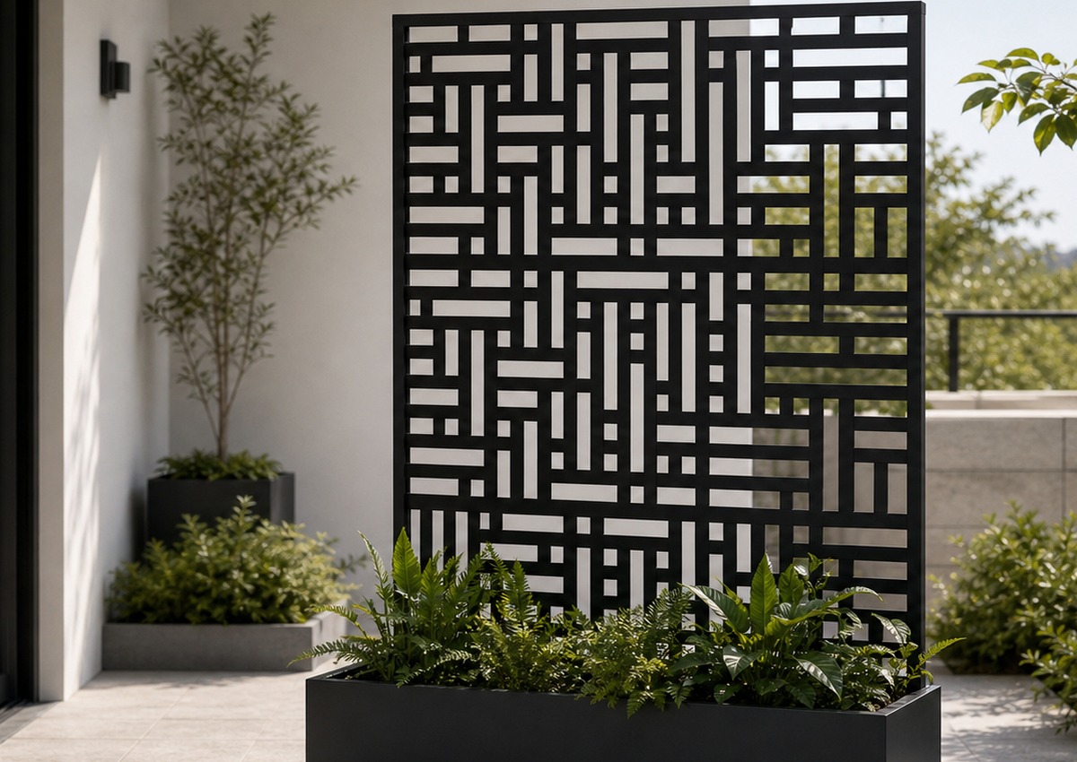 Decorative Privacy Screen Planter view 5