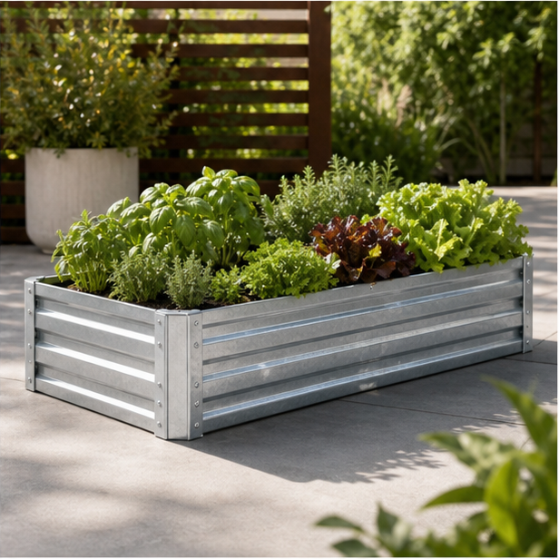 Galvanized Raised Planter Bed view 2