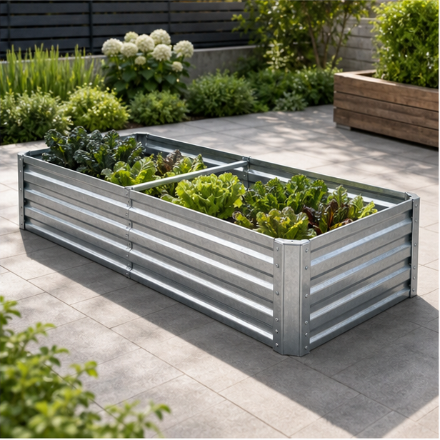 Galvanized Raised Planter Bed view 4