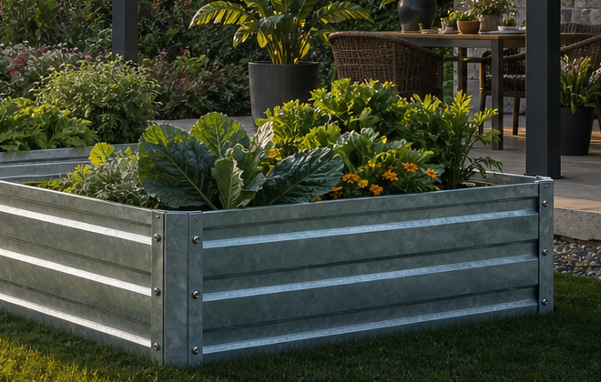 Galvanized Raised Planter Bed view 5