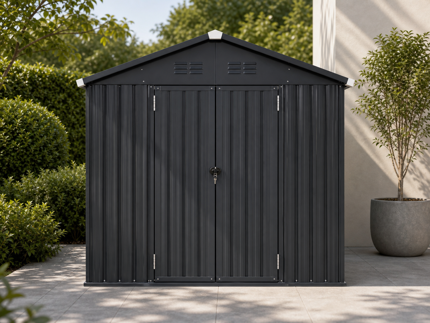 Gable Roof Metal Storage Shed view 4