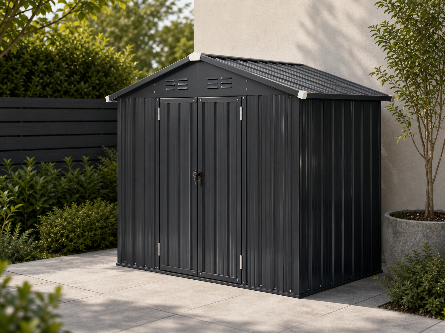 Gable Roof Metal Storage Shed view 3